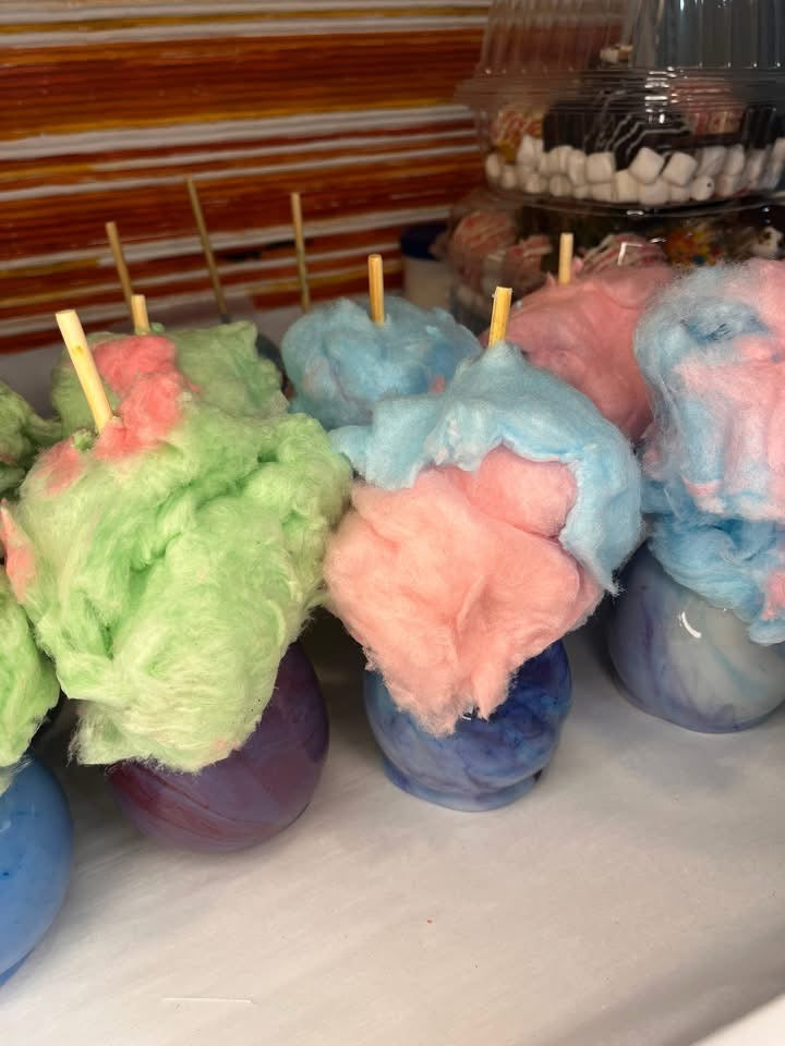 Cotton Candy Candied Apples