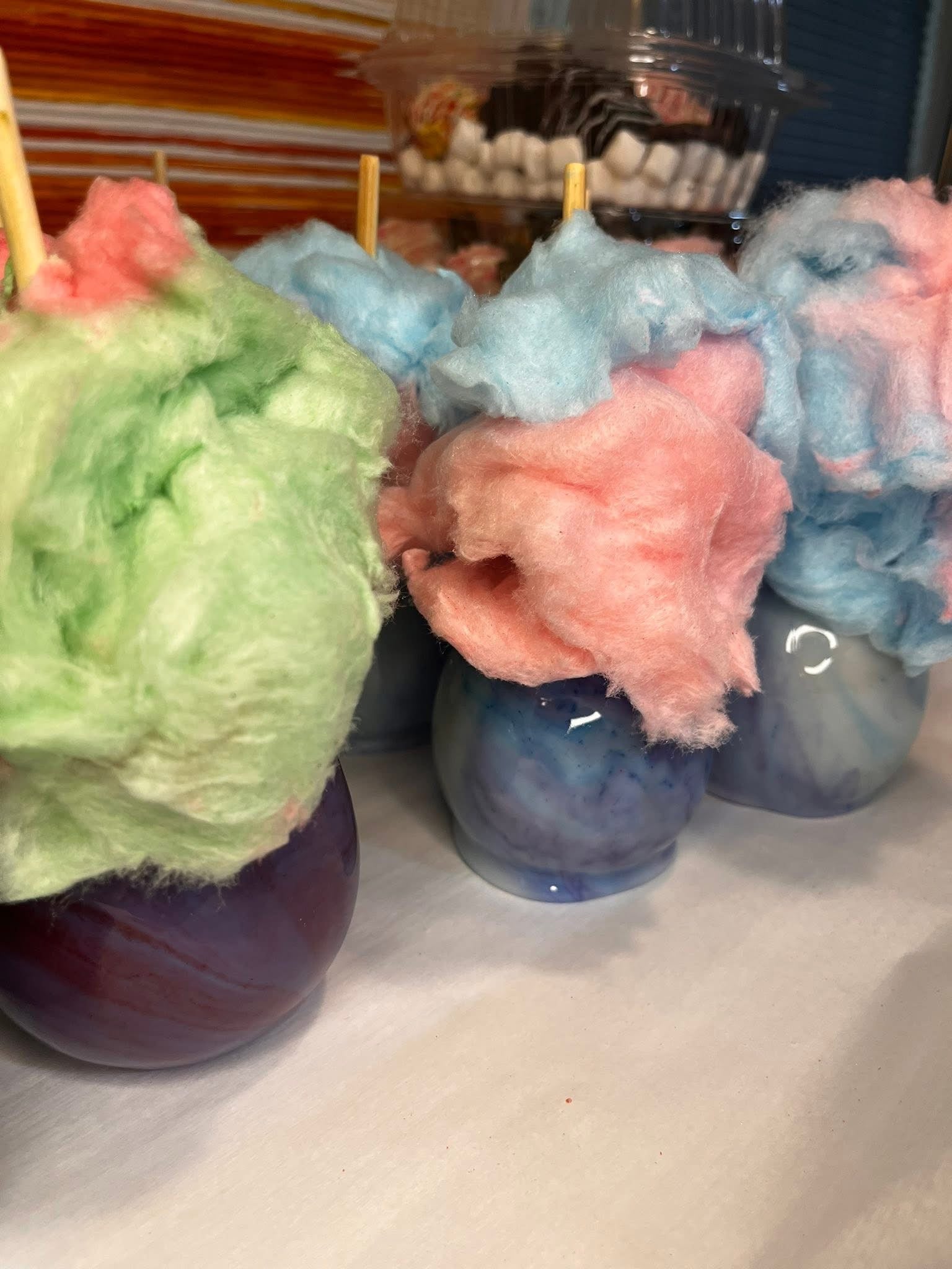Cotton Candy Candied Apples