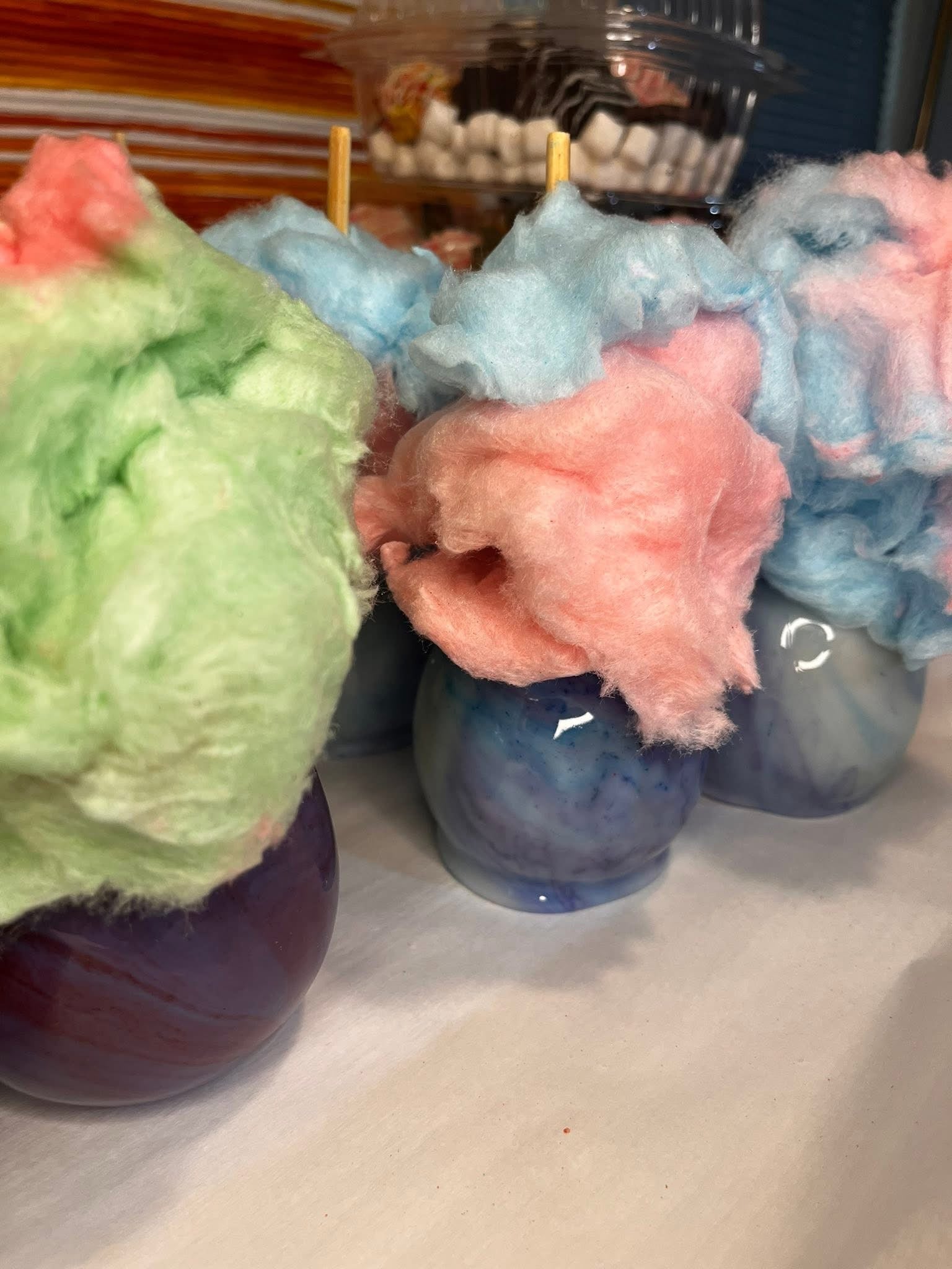 Cotton Candy Candied Apples